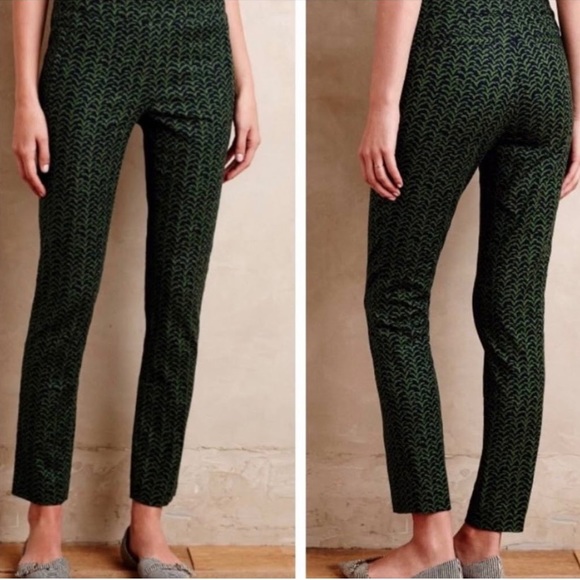 Cartonnier Green Patterned Pants - Picture 1 of 12